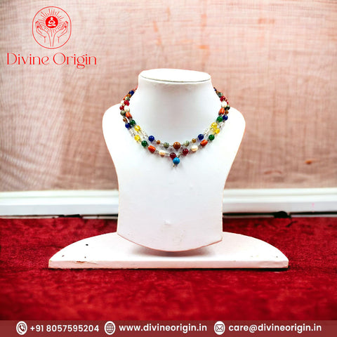 The Navratan Mala Diamond Cut without knotted The Navratan Mala Diamond Cut without knotted