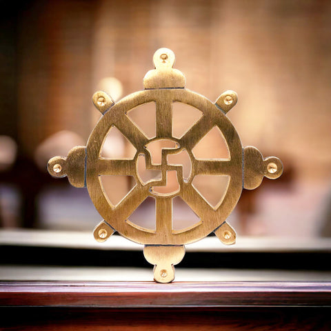 The Vastu Round Copper Swastik Wheel for Positive Energy The Vastu Round Copper Swastik Wheel for Positive Energy
