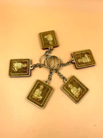 Bageshwar Dham Hanuman Ji Wooden Keychain (Pack Of 5 pcs) Bageshwar Dham Hanuman Ji Wooden Keychain (Pack Of 5 pcs)