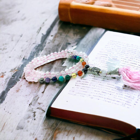 Exclusive yoga Seven Chakra mala (Colour Pink) Exclusive yoga Seven Chakra mala (Colour Pink)