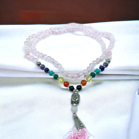 Exclusive yoga Seven Chakra mala (Colour Pink) Exclusive yoga Seven Chakra mala (Colour Pink)