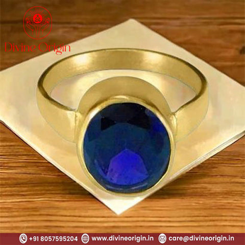 Certified Blue Sapphire 5.25ratti Asthdhatu Astrology Ring Certified Blue Sapphire 5.25ratti Asthdhatu Astrology Ring