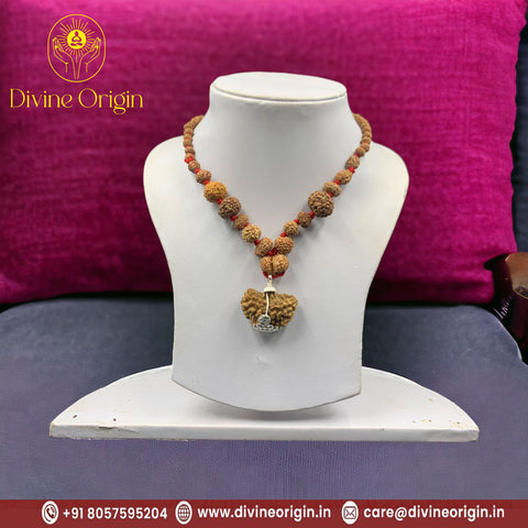 1 to 14 Mukhi Rudraksha Gauri Shankar kantha with (1 mukhi kaju bead) 1 to 14 Mukhi Rudraksha Gauri Shankar kantha with (1 mukhi kaju bead)