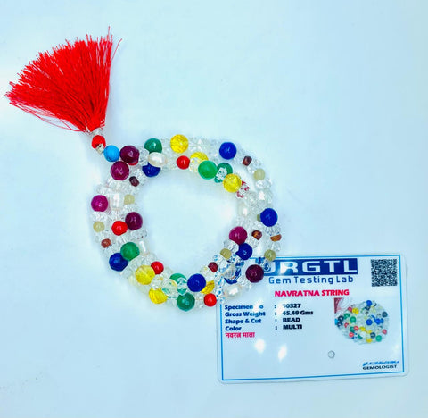 The Navratan Mala Diamond Cut With (Lab Tested) The Navratan Mala Diamond Cut With (Lab Tested)