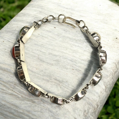 The Navgrah Navratna Bracelet (White Metal) The Navgrah Navratna Bracelet (White Metal)