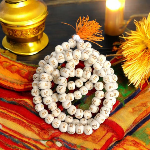 Shri Ram Naam Tulsi Mala 108 Beads Jaap Mala (10mm) Shri Ram Naam Tulsi Mala 108 Beads Jaap Mala (10mm)