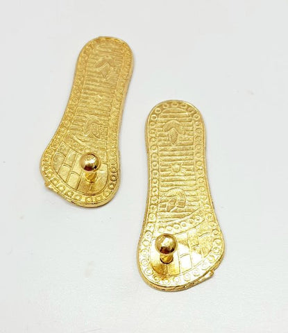 Brass Laxmi Ji Charan Paduka for Home Temple Brass Laxmi Ji Charan Paduka for Home Temple