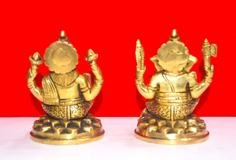 Brass Ganesha Laxmi Ganesh Lakshmi Bhagwan Idol Brass Ganesha Laxmi Ganesh Lakshmi Bhagwan Idol