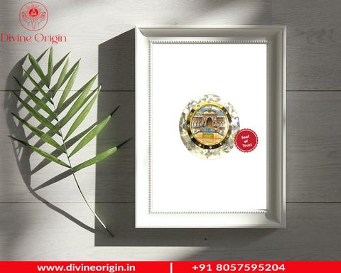 Diamond shape showpiece with badrinath temple for home decoration Diamond shape showpiece with badrinath temple for home decoration
