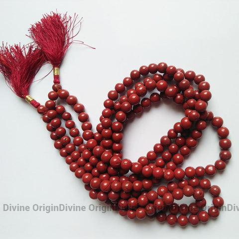 Natural Stone Red Jasper Mala