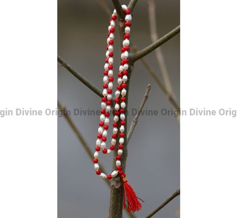 Moti Moonga Mala Red Coral Necklace