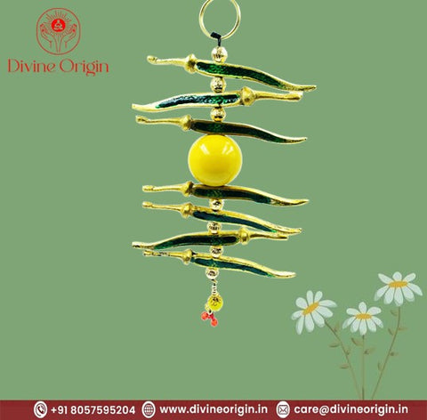 Metallic Nimbu Mirchi Buri Nazar Battu Evil Eye Decor