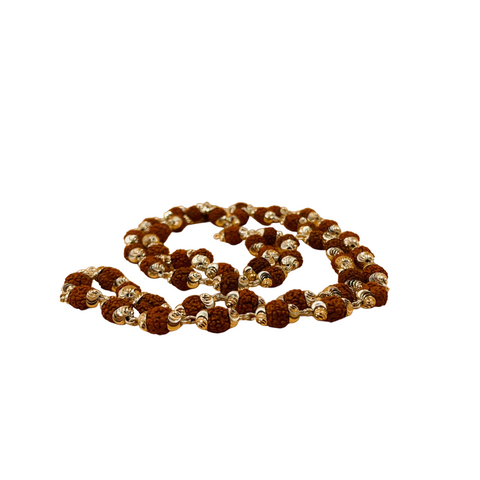 Real Silver Cap Rudraksha Mala