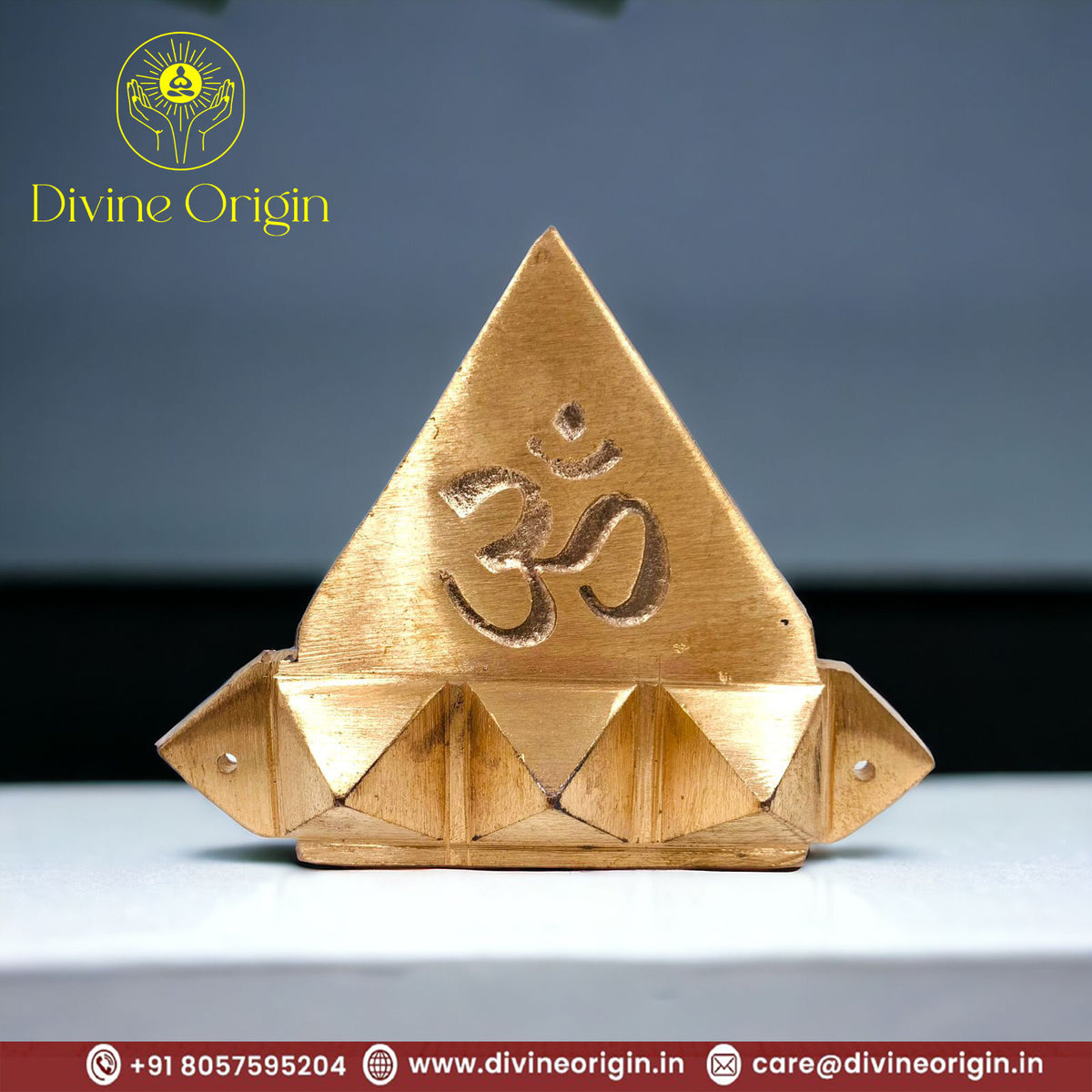 The Spiritual Living Copper Om Pyramid Wall Hanging Yantra For South East Vastu Dosh