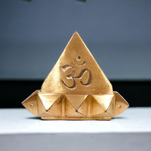 The Spiritual Living Copper Om Pyramid Wall Hanging Yantra For South East Vastu Dosh