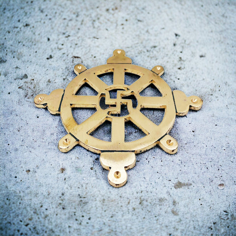 The Vastu Round Copper Swastik Wheel for Positive Energy