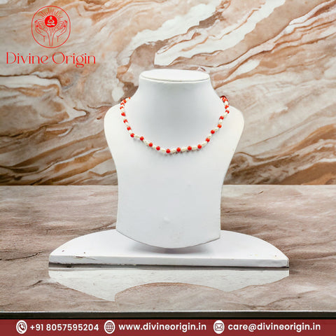 Moti Moonga Mala Red Coral Necklace