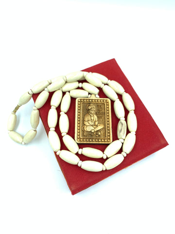 Shri Bageshwar Dham Tulsi Mala With Wooden Hanuman ji locket