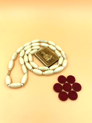 Shri Bageshwar Dham Tulsi Mala With Wooden Hanuman ji locket