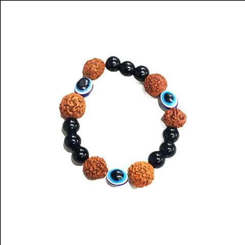 Rudraksh & Evil Eye Bracelet ( Pack of 5 pics)