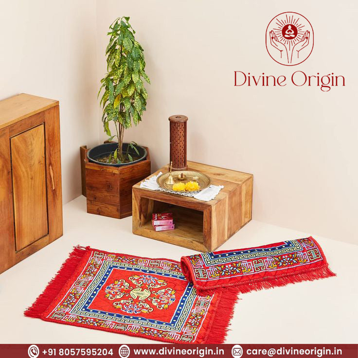 Velvet Aasan Met For Pooja, Prayer, Meditation
