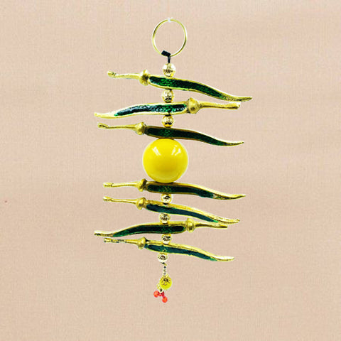 Metallic Nimbu Mirchi Buri Nazar Battu Evil Eye Decor