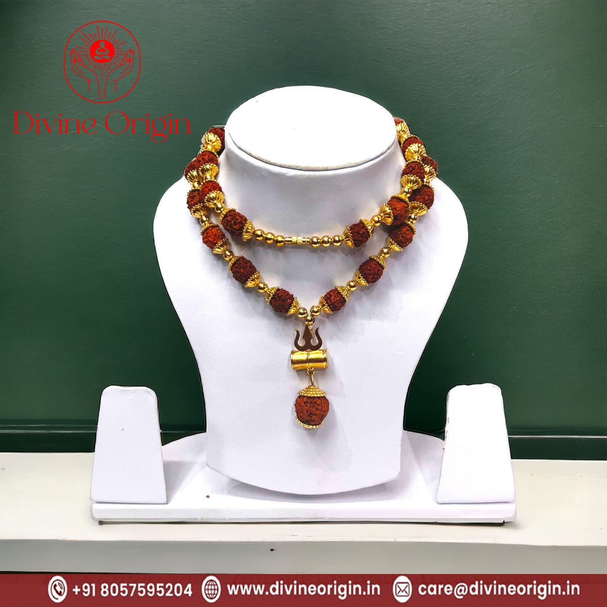 Rudraksha Bahubali mala With Shiva Locket