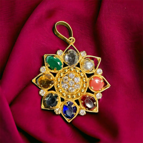 Navaratna Golden Designer pendant