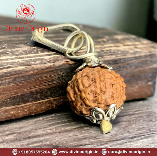 10 Faced Natural indonesia Rudraksha Beads With Silver Cap