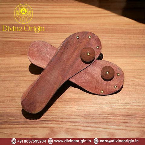 Handcrafted Wooden Charan Paduka (Khadau)