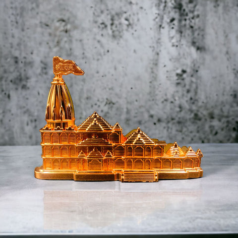 The Metal Shri Ram Mandir Visiting Card Stand