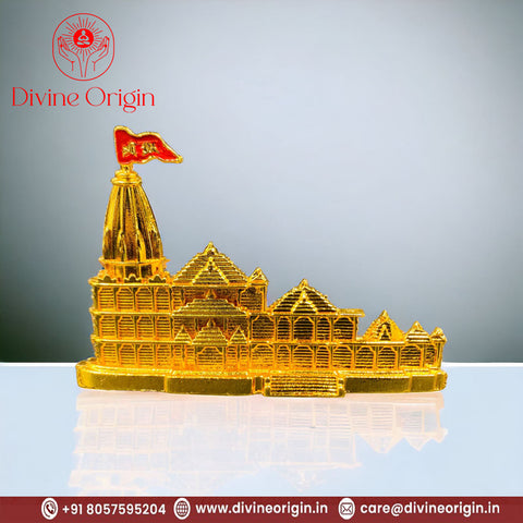 Shri Ram Mandir Ayodhya Model Showpiece for Home and Office Decor & Spiritual Gift