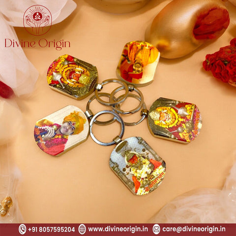 Bageshwar Dham Hanuman Ji Wooden Keychain (Pack Of 5 pcs)