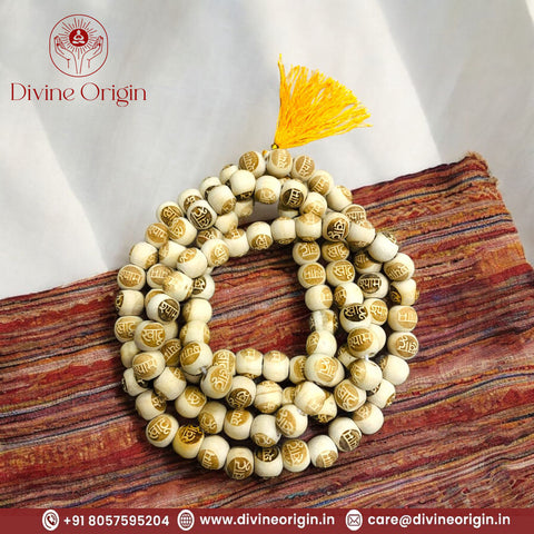 Shri Khatu Shyam Tulsi Mala 14MM 108 Beads Jaap Mala