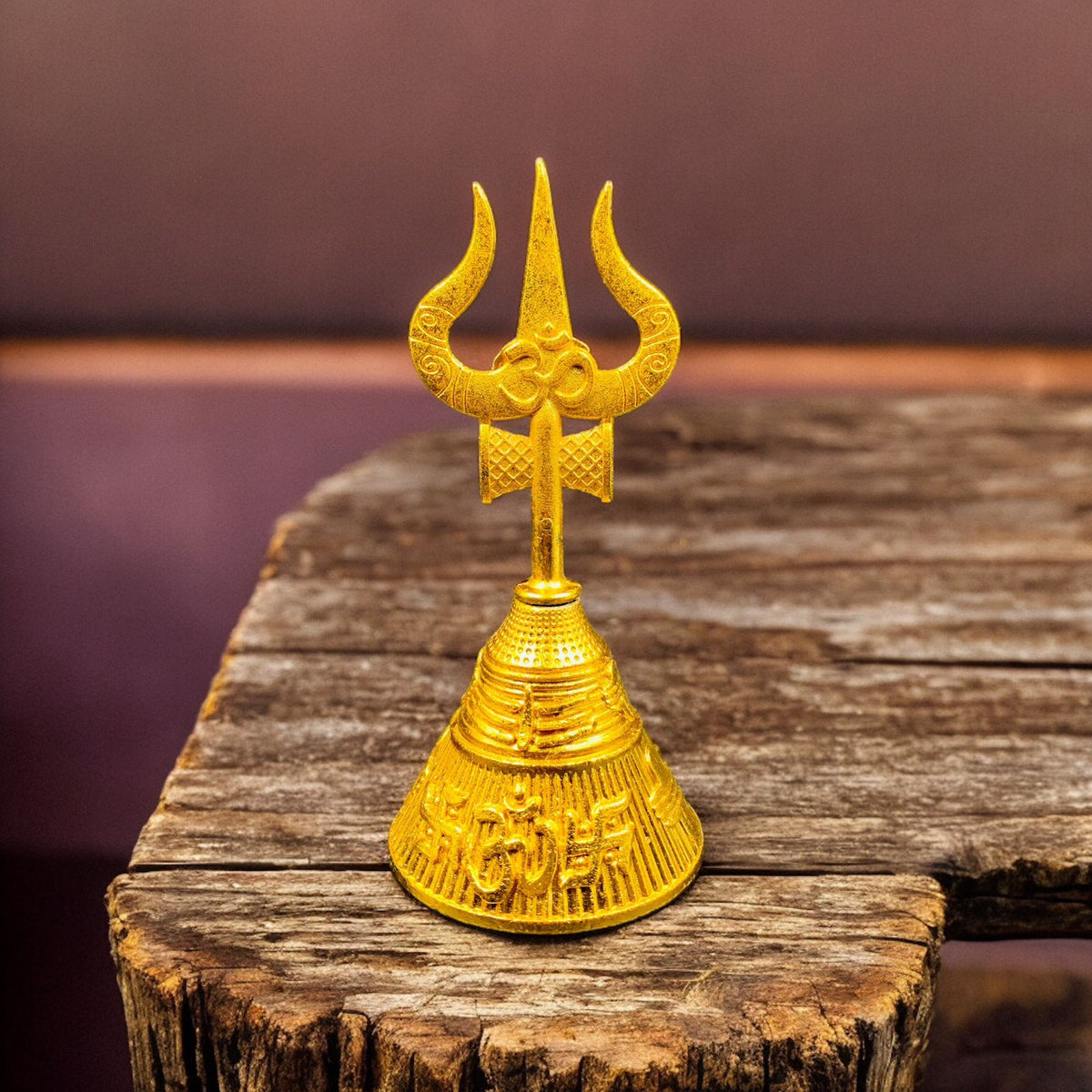 Trishul Shape Mandir Worship Bell Use For Puja