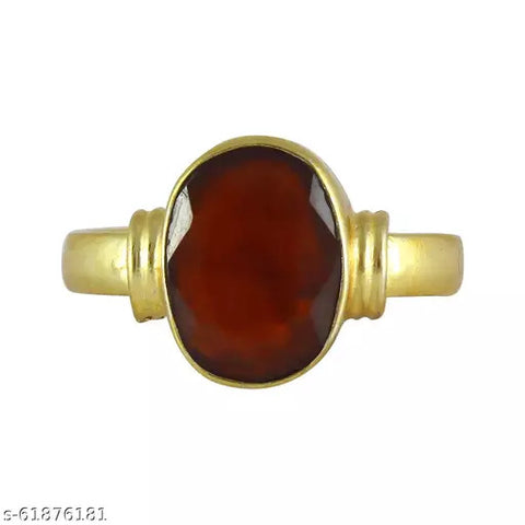 Natural Certified 5.25ratti Gomed Hessonite Asthdhatu Astrology Ring