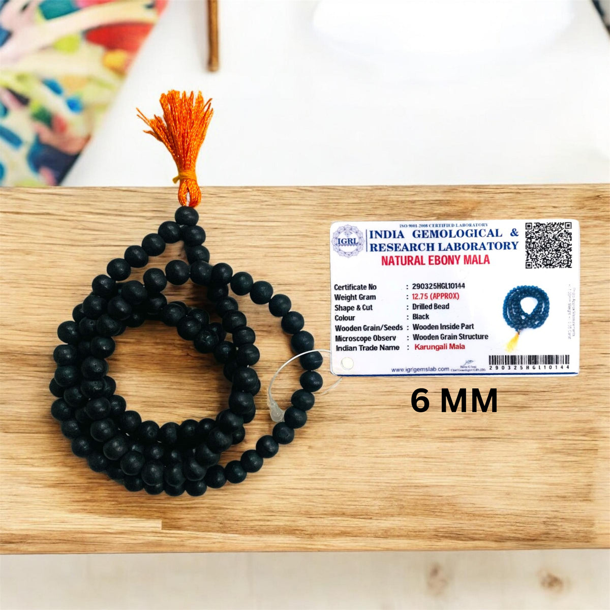 The Natural Ebony Mala ( Karungali Mala )