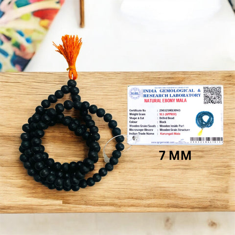 The Natural Ebony Mala ( Karungali Mala )