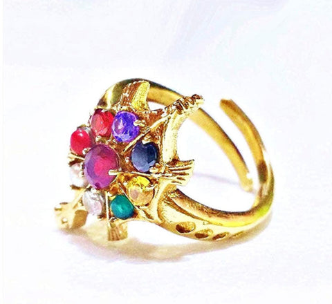 Navratan Tortoise Ring