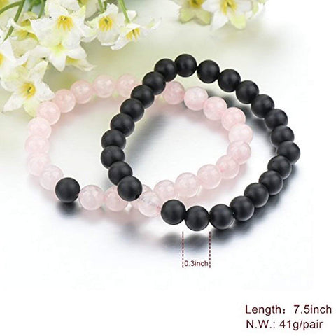 Onyx and Rose Quartz