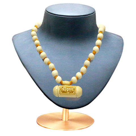 Tulsi Kanthi Mala With Shri Krishna Locket Pendent