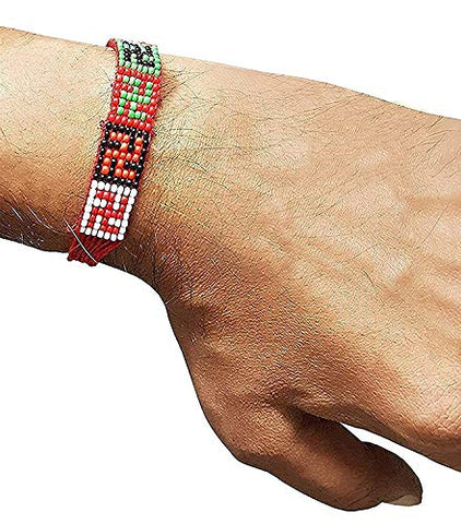 Bracelet Swastik Band Fashion Beaded Red Bracelet