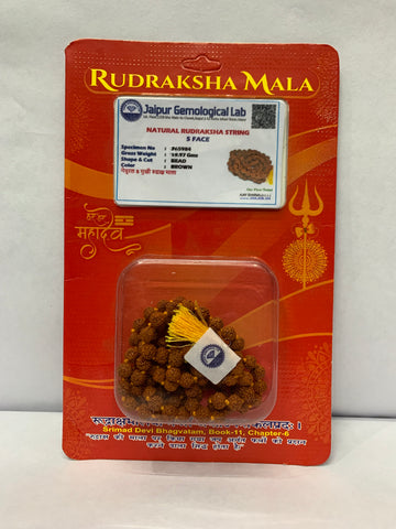 Premium Quality Rudraksha Mala 108+1 beads with lab tested